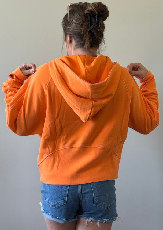 Orange Quarter Zip Pullover