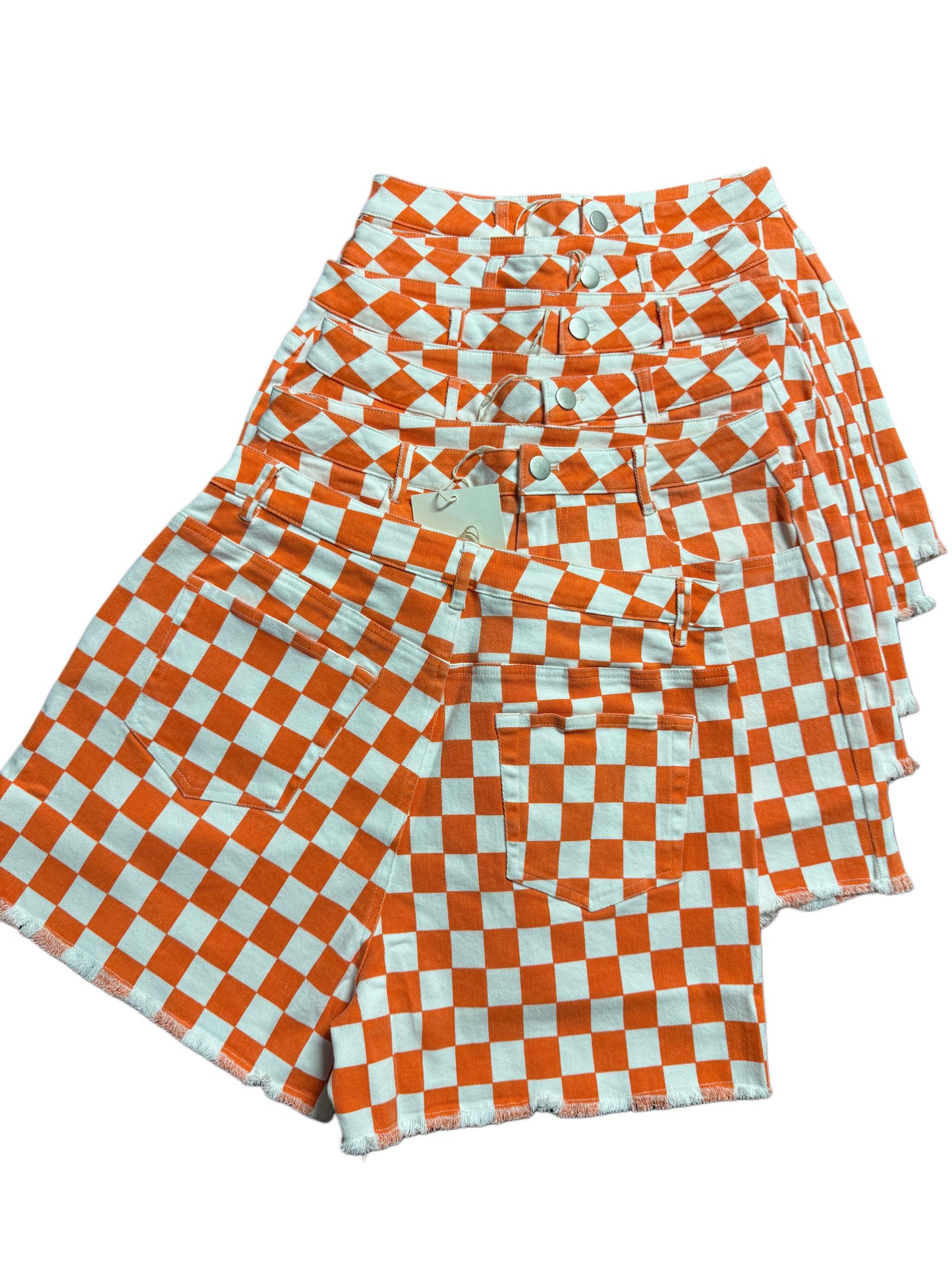 Orange Checkered Skort & Shorts