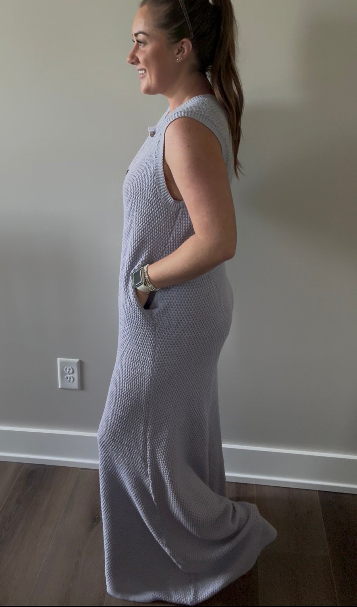 Wide Leg Knit Jumpsuit