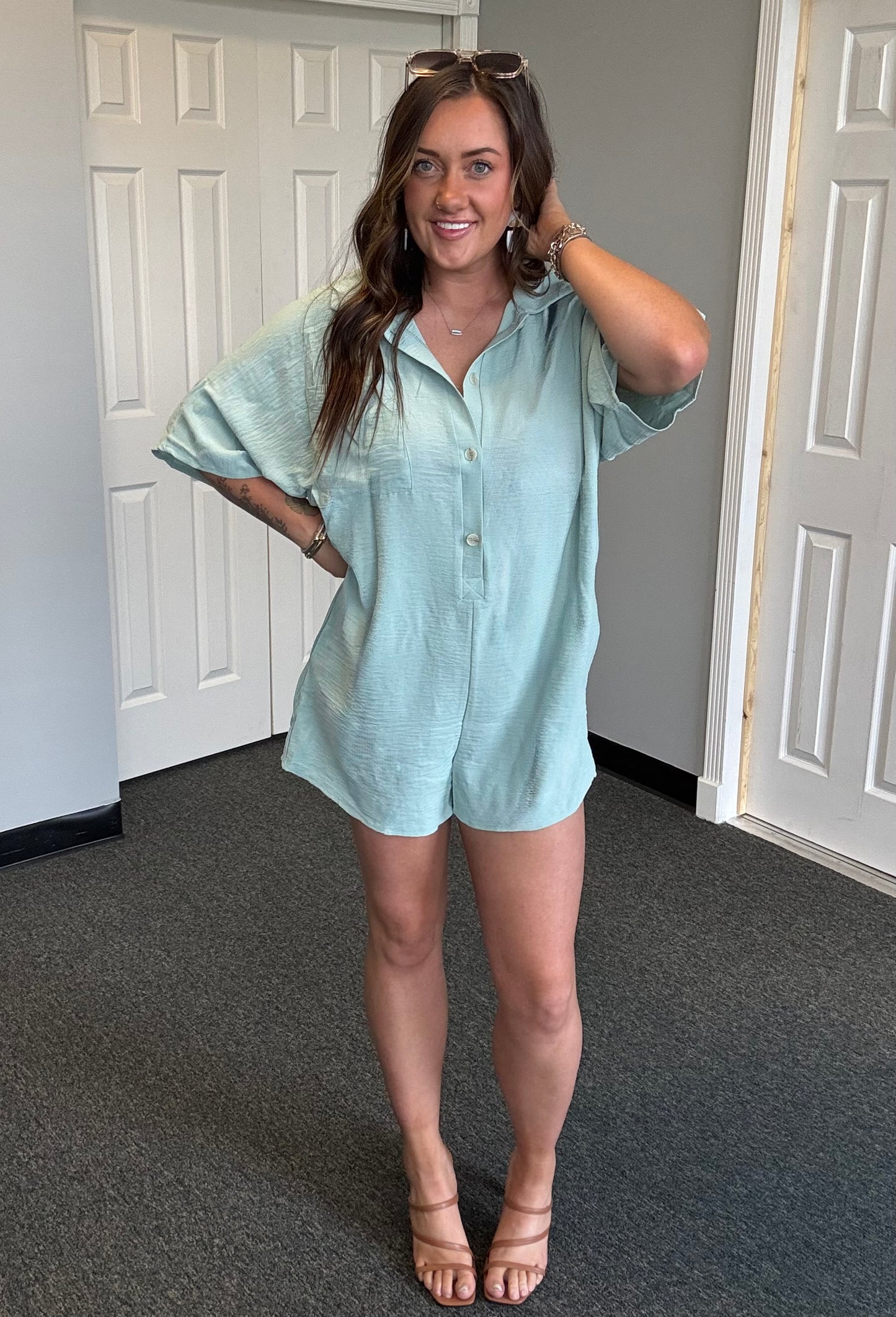 Thin Linen Bayside Romper