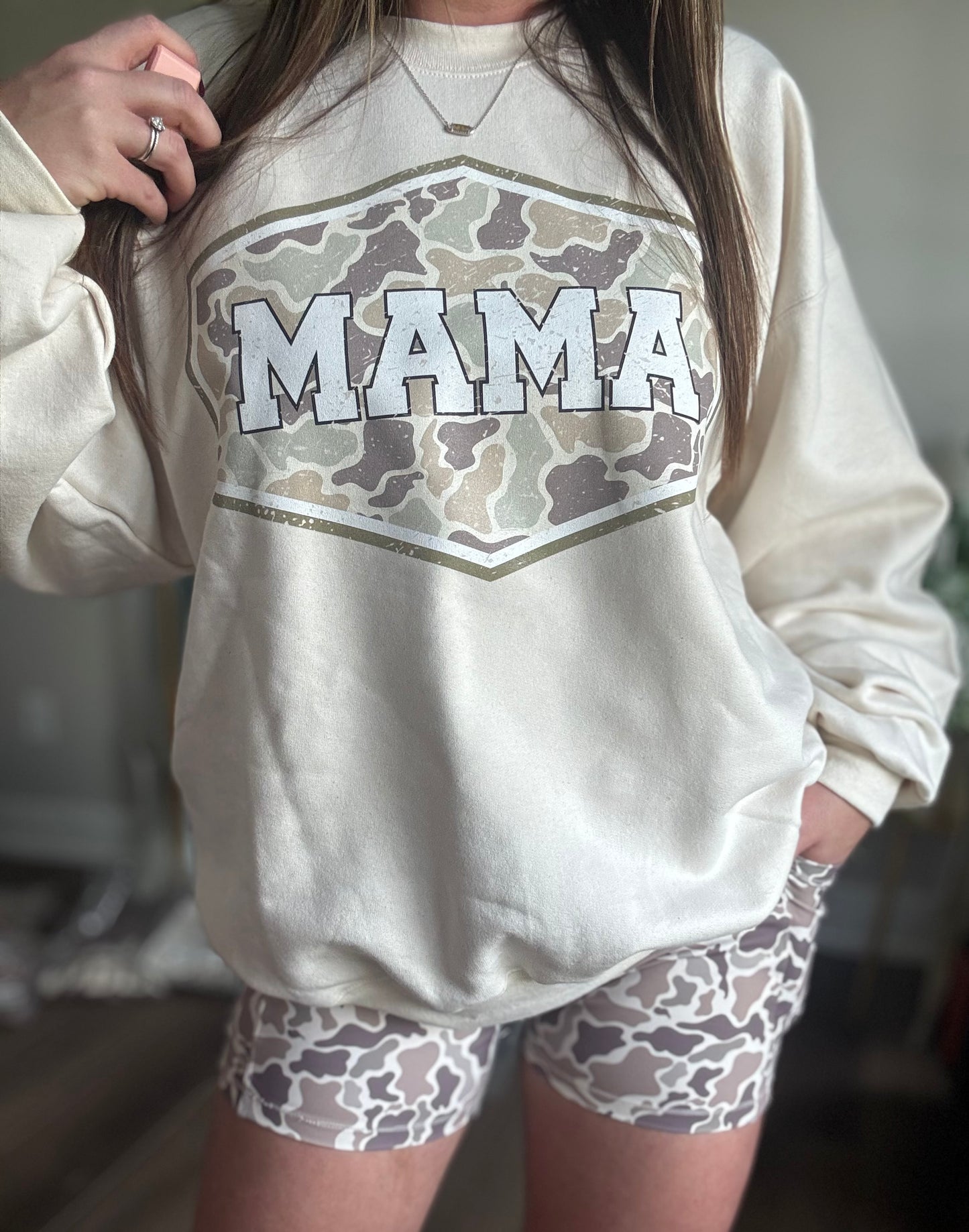 Duck Camo Mama Crewneck