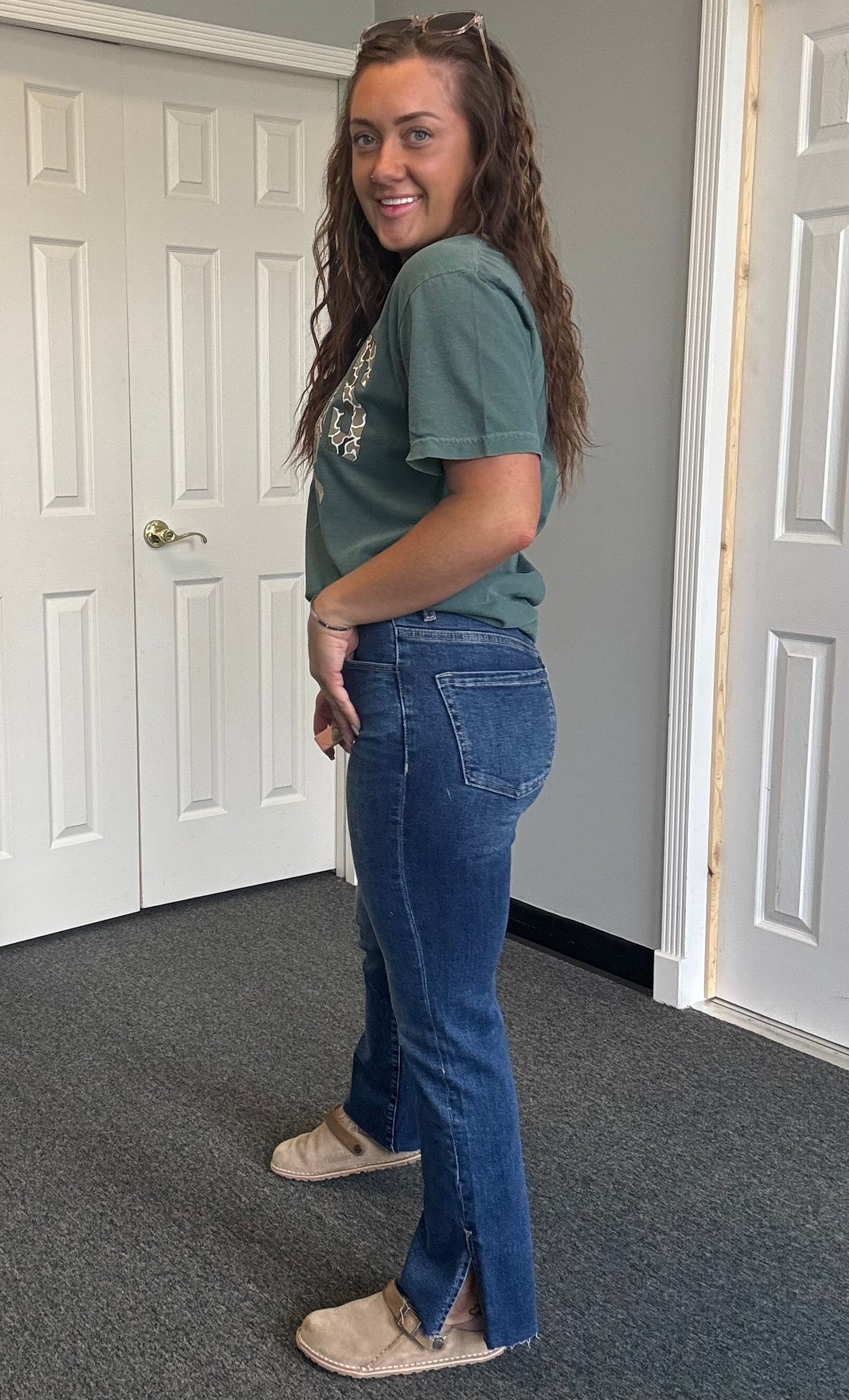 Taylen Split Hem Jeans