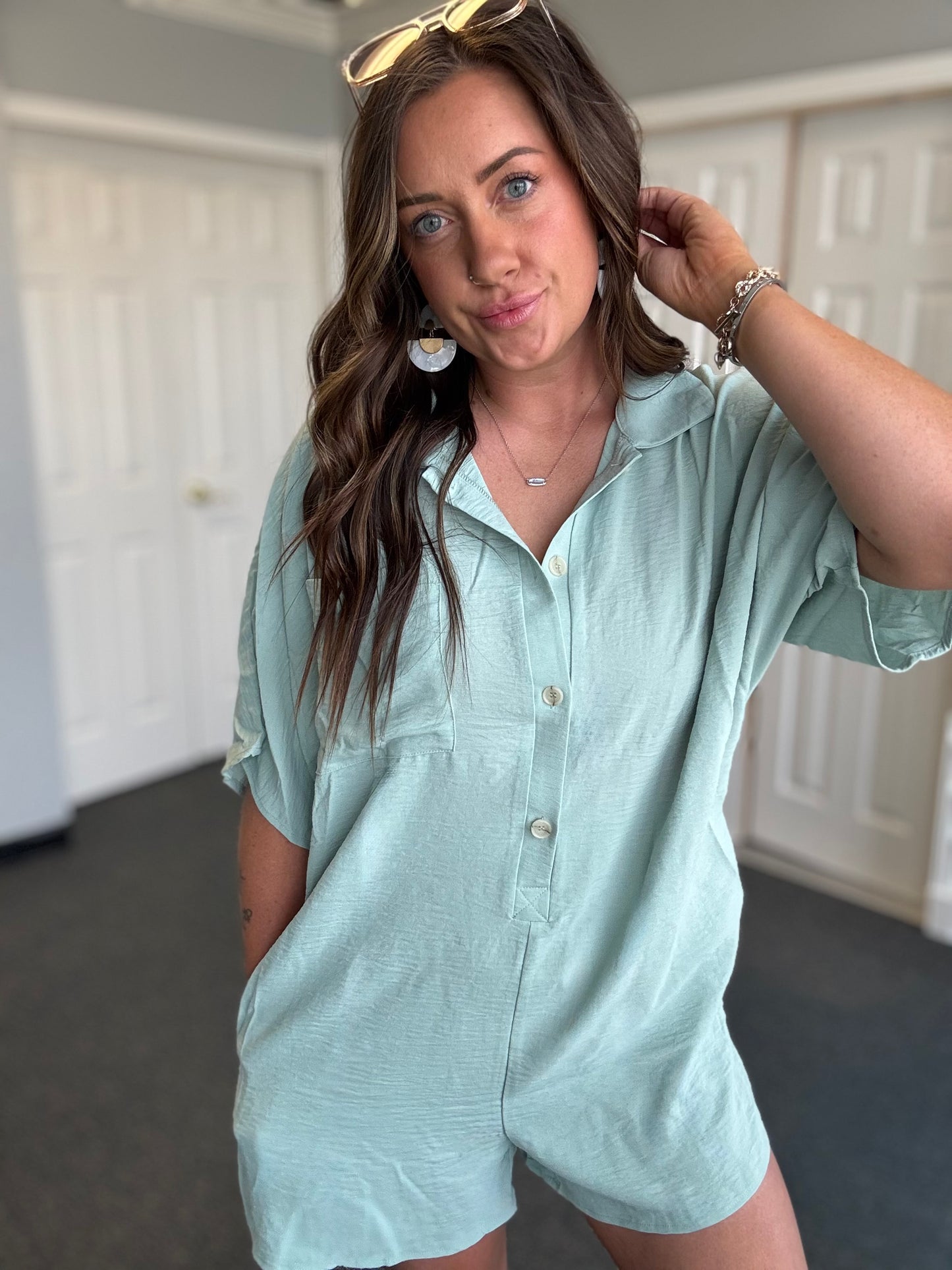 Thin Linen Bayside Romper