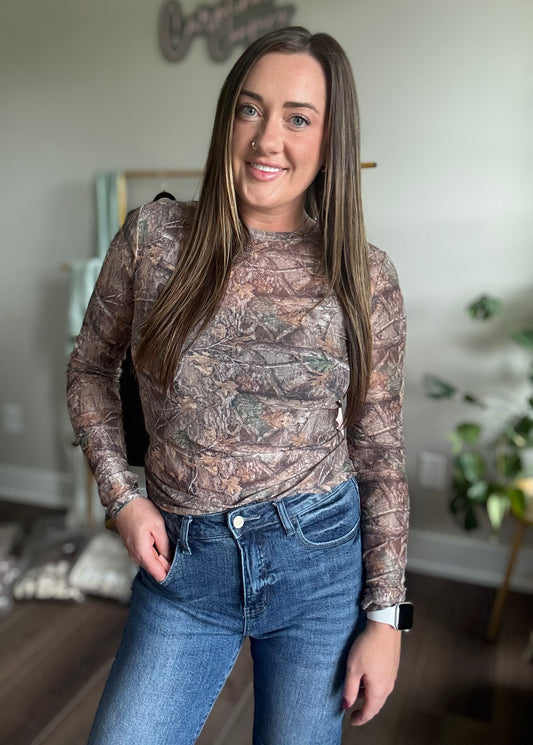 Camo Shear Top